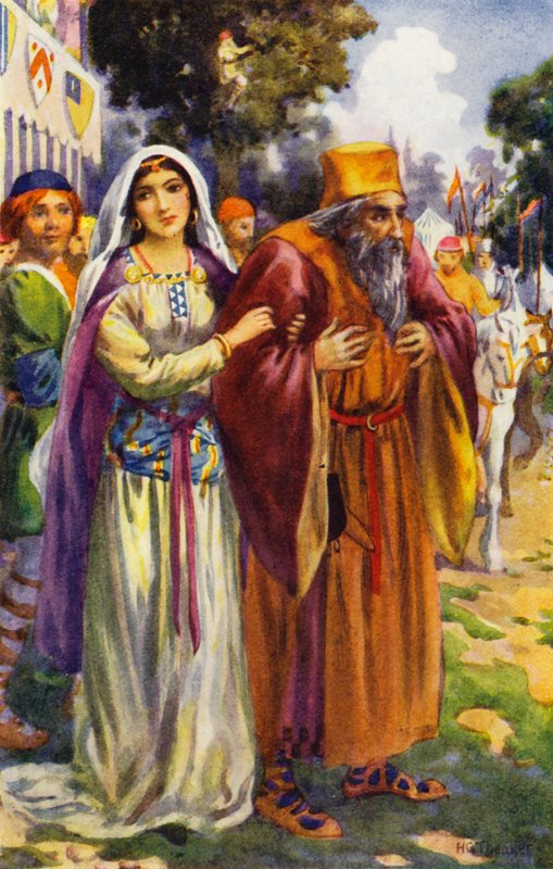 Er erblickte Isaac den Juden und seine schöne Tochter Rebecca von Harry George Theaker