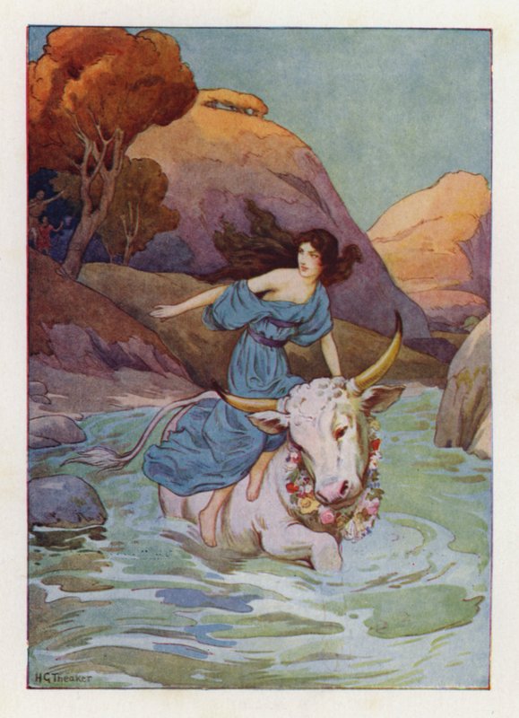 In den Ozean tauchte Jupiter ein und schwamm davon von Harry George Theaker