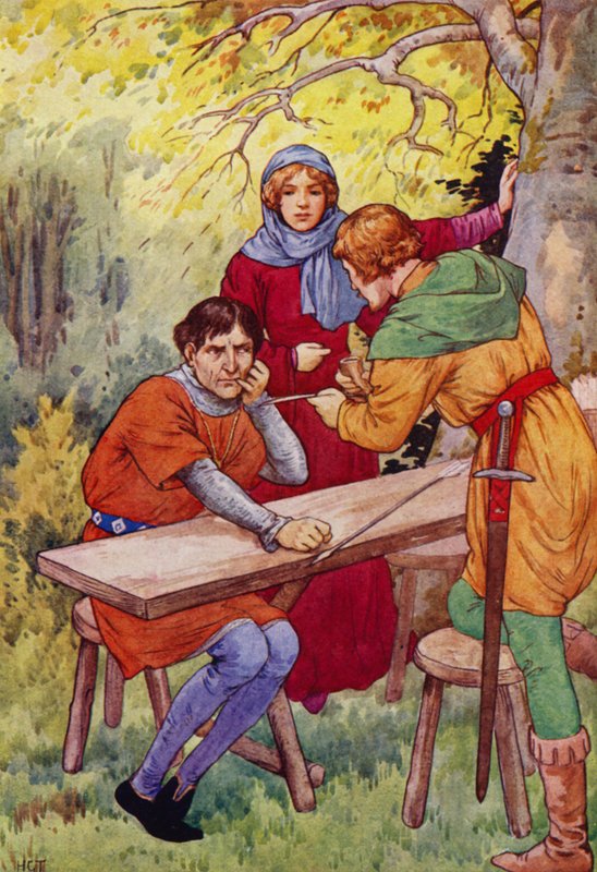 "Nun, auf den Schaft dieses Pfeils, Sheriff, schreibe deinen eigenen Namen" von Harry George Theaker