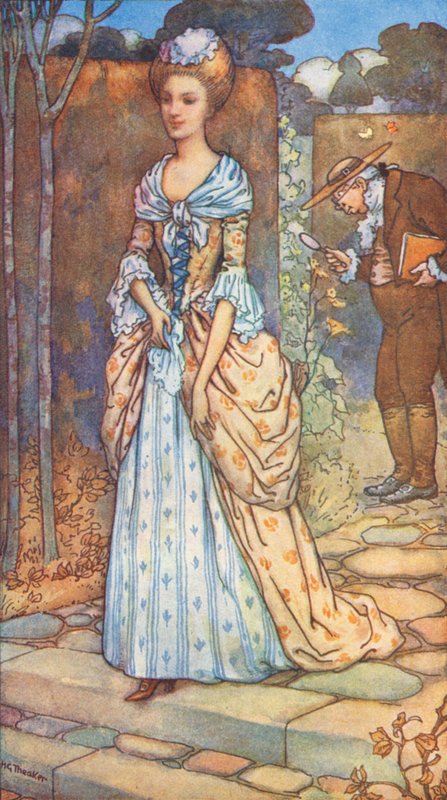 Der Ritter und die Dame, eine Legende aus der Regierungszeit von Königin Anne von Harry George Theaker