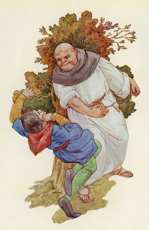 Der Schlag fiel mit einem schallenden Knall und schickte Much der Länge nach ins Gras von Harry George Theaker