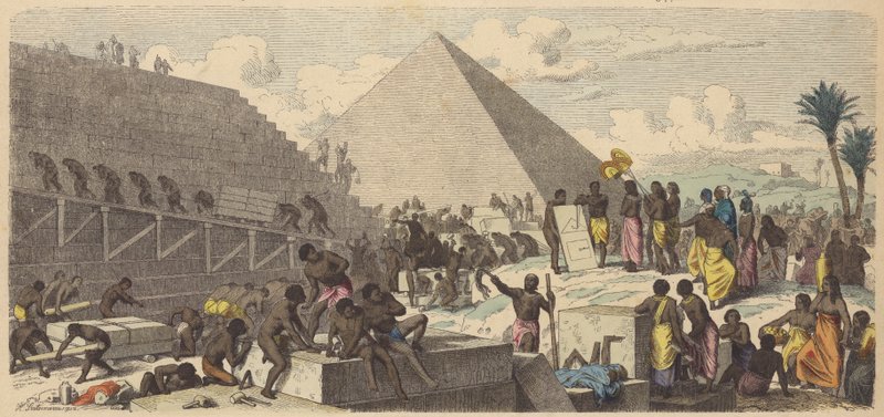 Bau der Pyramiden im alten Ägypten von Heinrich Leutemann