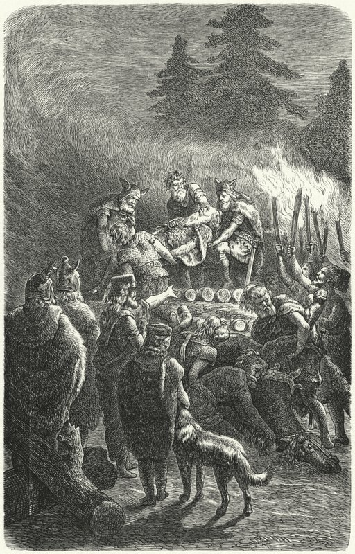 Sueben-Begräbnis im alten Deutschland von Heinrich Leutemann