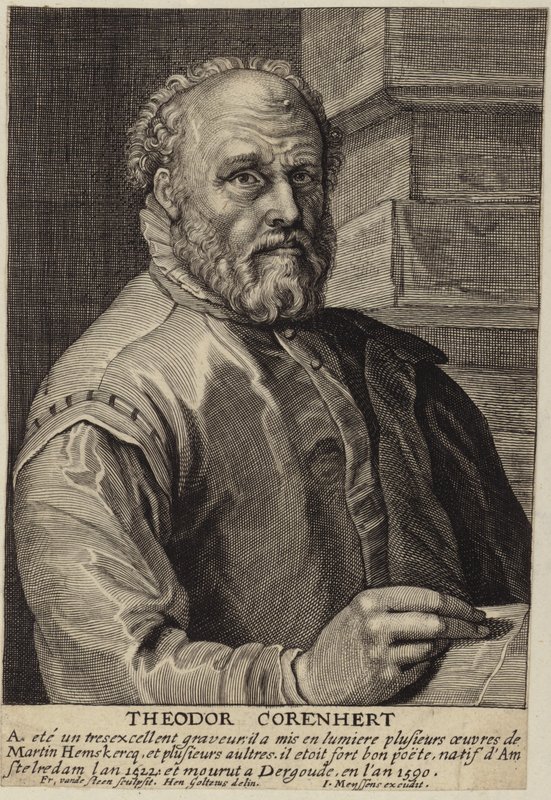 Porträt von Theodore Cornhert von Hendrik Goltzius