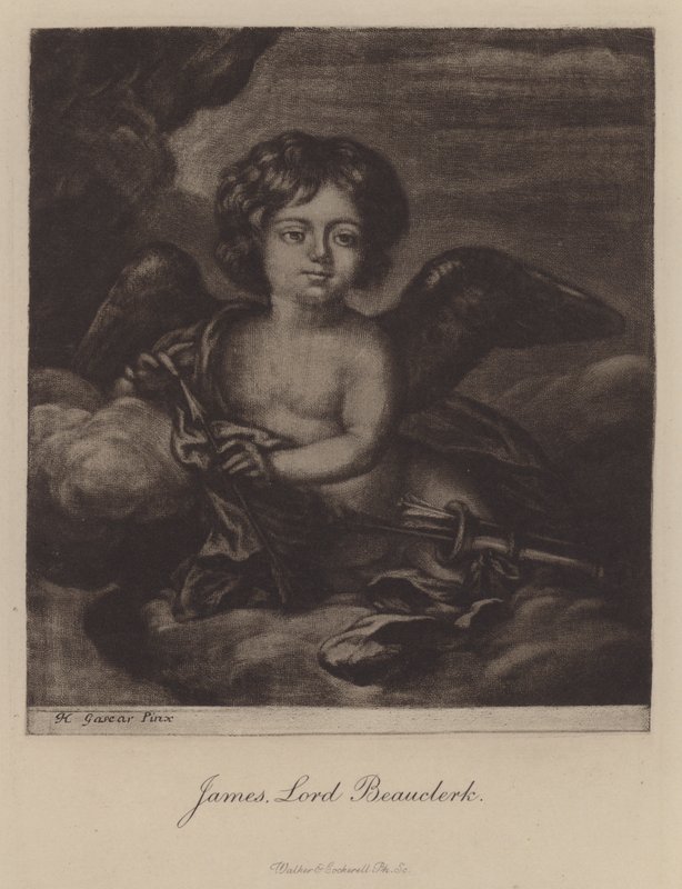 James, Lord Beauclerk, zweiter Sohn von König Karl II. und Nell Gwyn (Stich) von Henri Gascar