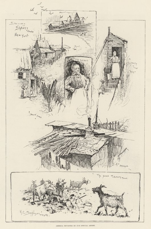 Skizzen in Shanty Town, New York von Henry Charles Seppings Wright