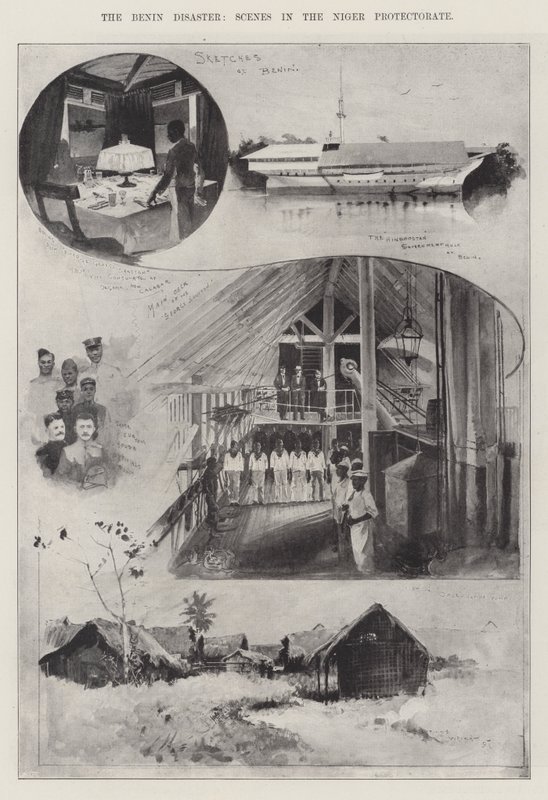 Das Benin-Desaster, Szenen im Niger-Schutzgebiet von Henry Charles Seppings Wright