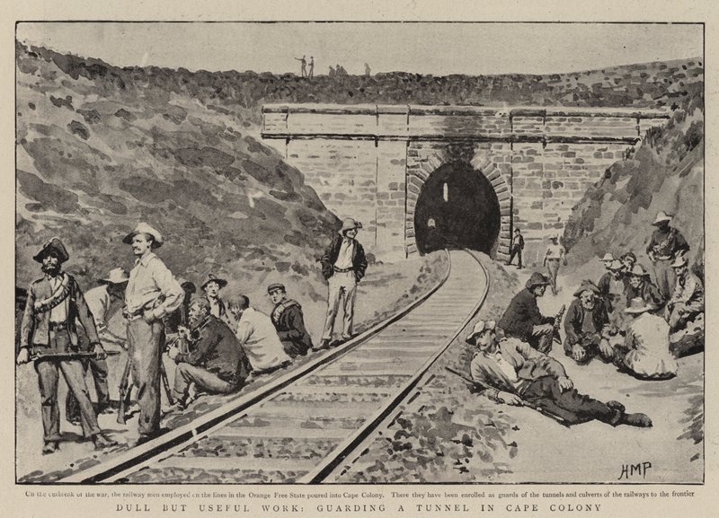Langweilige aber nützliche Arbeit, Bewachung eines Tunnels in der Kapkolonie von Henry Marriott Paget
