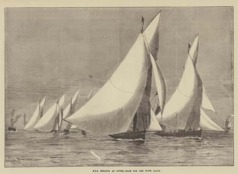 Regatta des Royal Yacht Squadron in Cowes, Rennen um die Stadtplatte von Henry Spernon Tozer