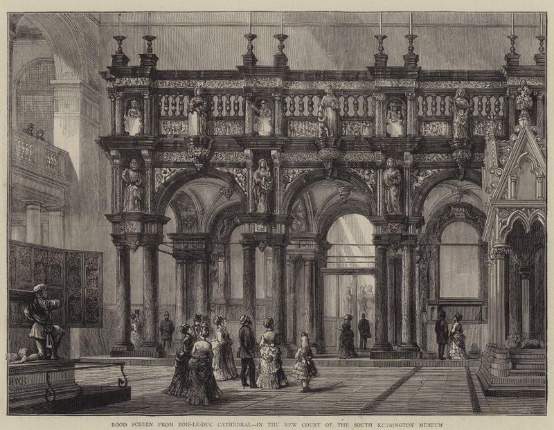Chorschranke aus der Kathedrale von Bois-le-Duc, im neuen Hof des Kensington Museums von Henry William Brewer