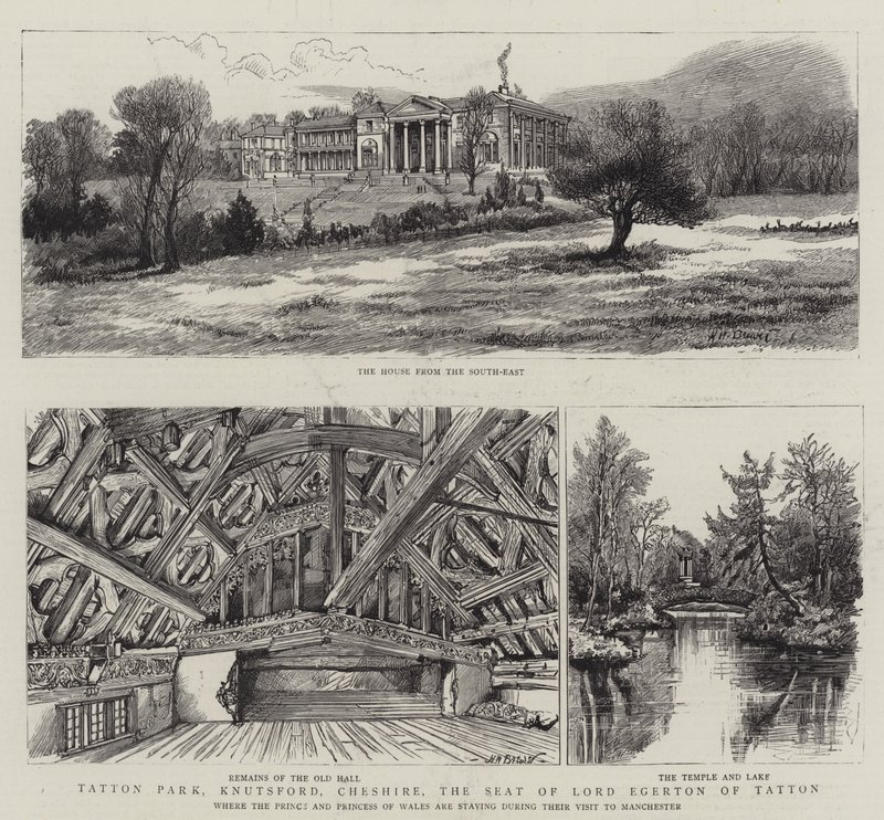 Tatton Park, Knutsford, Cheshire, der Sitz von Lord Egerton of Tatton von Henry William Brewer
