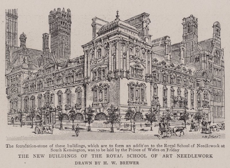 Die neuen Gebäude der Royal School of Art Needlework von Henry William Brewer