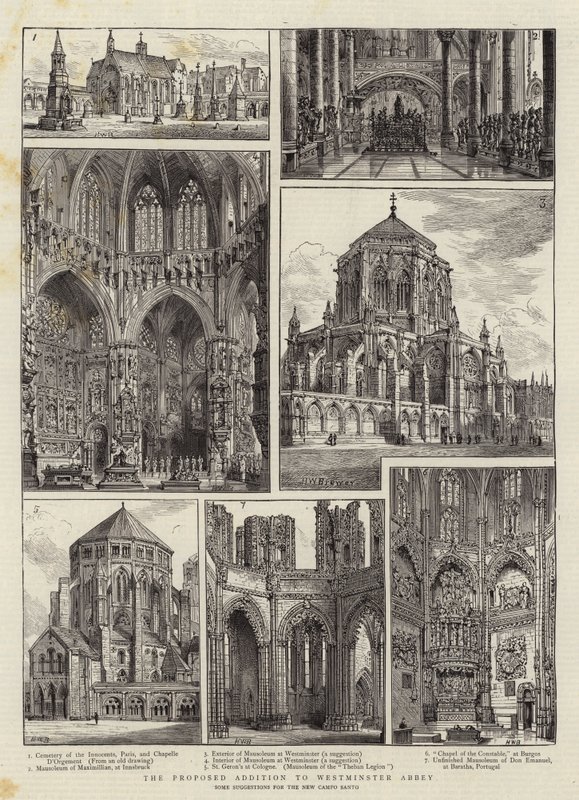 Der vorgeschlagene Anbau an die Westminster Abbey von Henry William Brewer