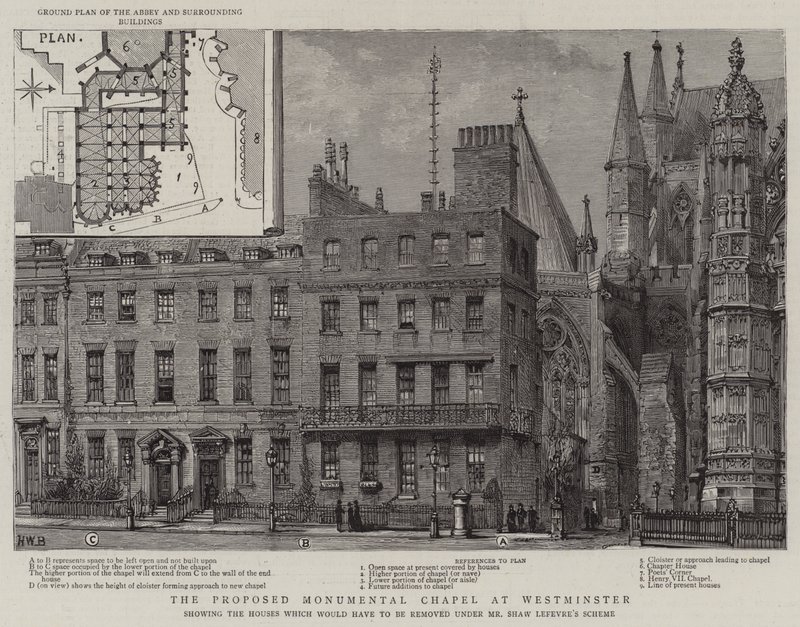 Der vorgeschlagene monumentale Kapelle in Westminster von Henry William Brewer