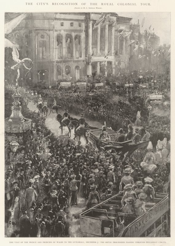 Die Anerkennung der Stadt für die königliche Kolonialtour von Henry Charles Seppings Wright