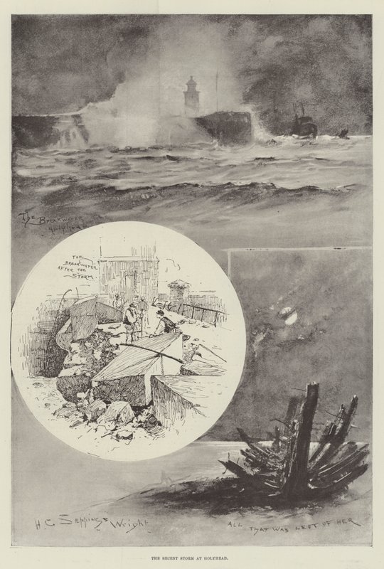Der jüngste Sturm in Holyhead von Henry Charles Seppings Wright