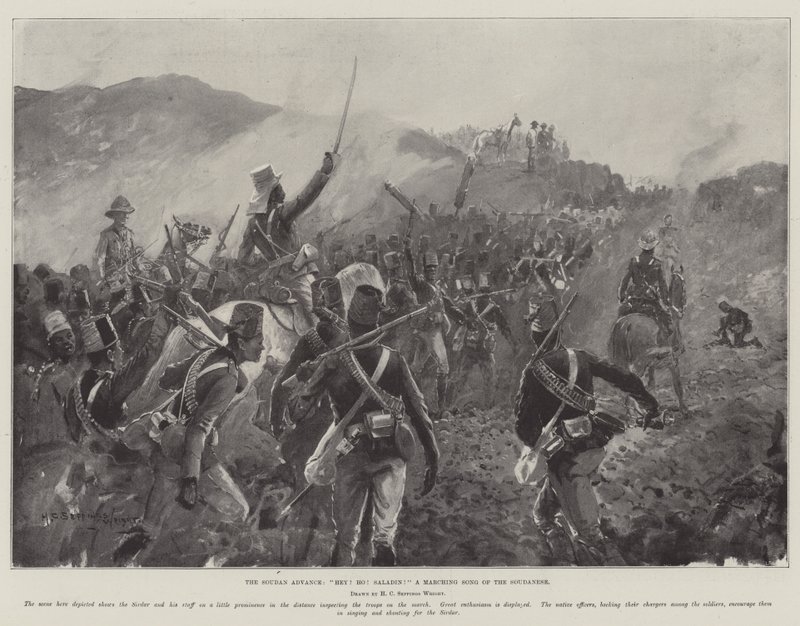 Der Soudan-Vormarsch, Hey! Ho! Saladin! ein Marschlied der Sudanesen von Henry Charles Seppings Wright
