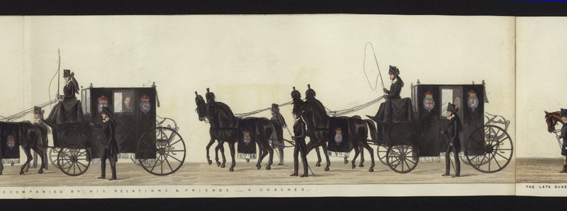 Teil der Panoramadarstellung des gesamten Trauerzugs von Arthur, Herzog von Wellington von Henry Jr and Sala Alken