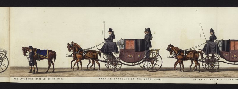 Teil der Panoramadarstellung des gesamten Trauerzugs von Arthur, Herzog von Wellington von Henry Jr and Sala Alken