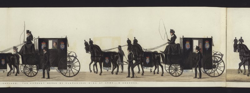 Teil der Panoramadarstellung des gesamten Trauerzugs von Arthur, Herzog von Wellington von Henry Jr and Sala Alken