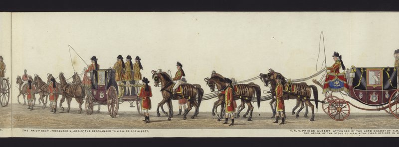 Teil der Panoramadarstellung des gesamten Trauerzugs von Arthur, Herzog von Wellington von Henry Jr and Sala Alken