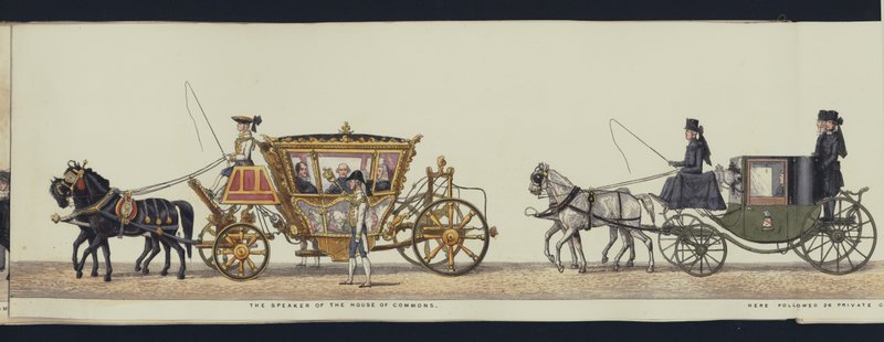 Teil der Panoramadarstellung des gesamten Trauerzugs von Arthur, Herzog von Wellington von Henry Jr and Sala Alken