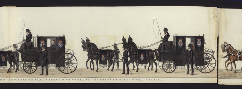 Teil der Panoramansicht des gesamten Trauerzugs von Arthur, Herzog von Wellington von Henry Jr and Sala Alken