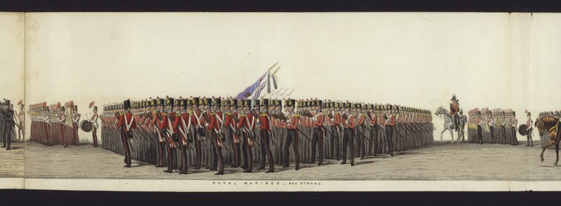 Teil der Panoramansicht des gesamten Trauerzugs von Arthur, Herzog von Wellington von Henry Jr and Sala Alken