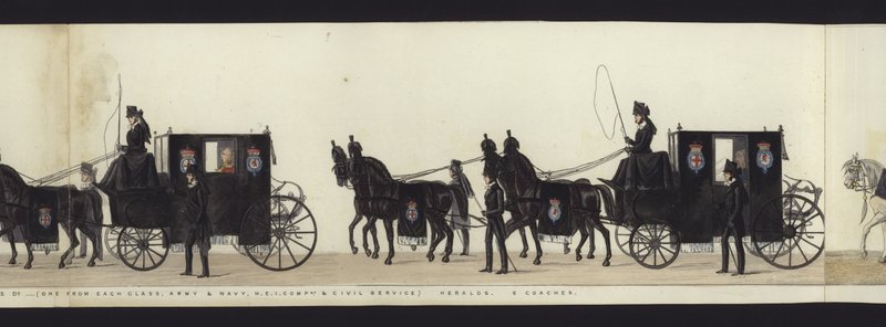 Teil der Panoramadarstellung des gesamten Trauerzugs von Arthur, Herzog von Wellington von Henry Jr and Sala George Augustus Alken