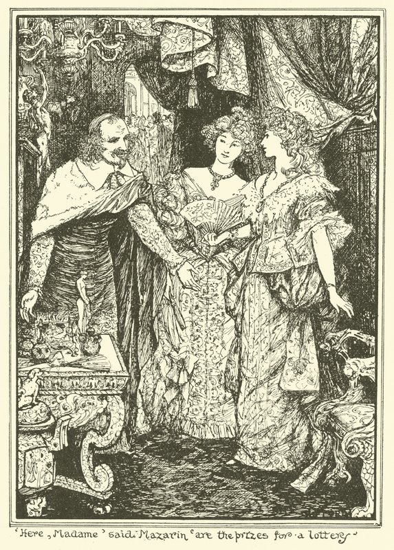 Hier, Madame, sagte Mazarin, sind die Preise für eine Lotterie von Henry Justice Ford