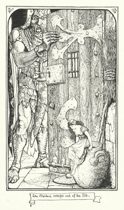 Die Jungfrau kriecht aus dem Topf (Gravur) von Henry Justice Ford