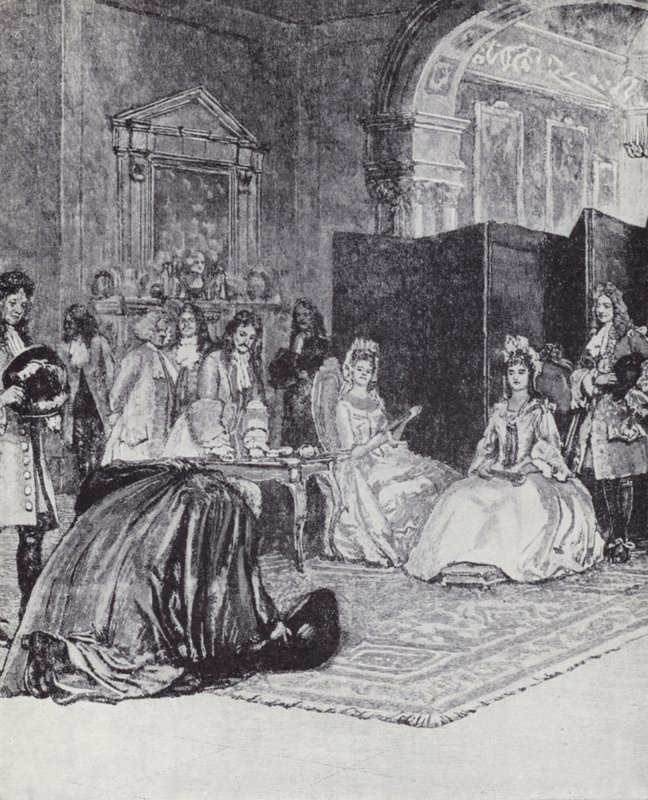 Bischof Burnet verkündet den Thronantritt von Königin Anne von Henry Marriott (after) Paget