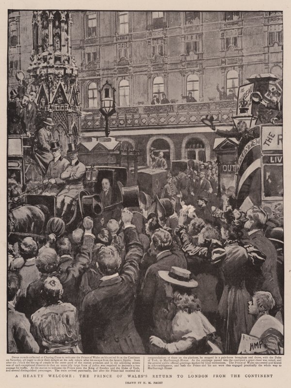 Ein herzlicher Empfang, die Rückkehr des Prinzen von Wales aus dem Kontinent von Henry Marriott Paget