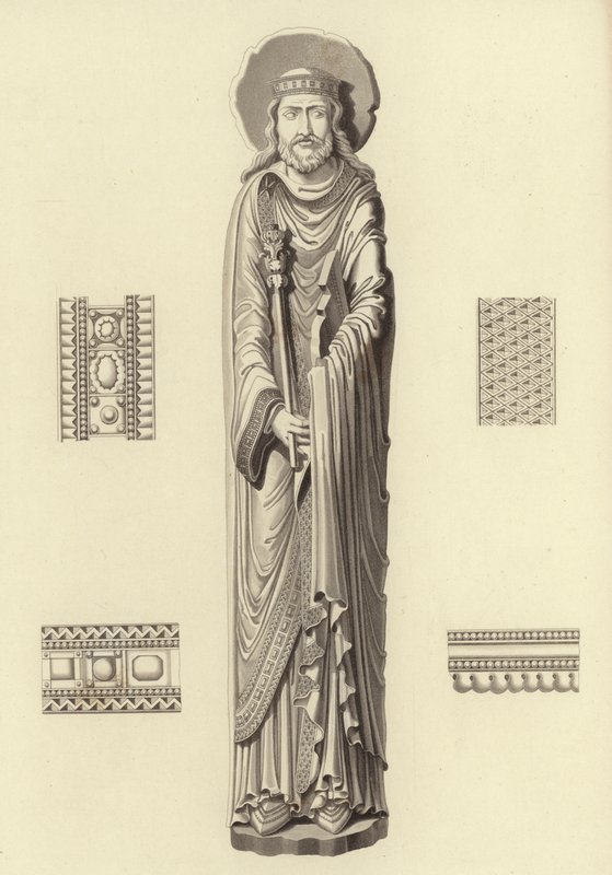 Clovis I., um 1100, aus der Kirche Notre Dame De Corbeil von Henry Shaw