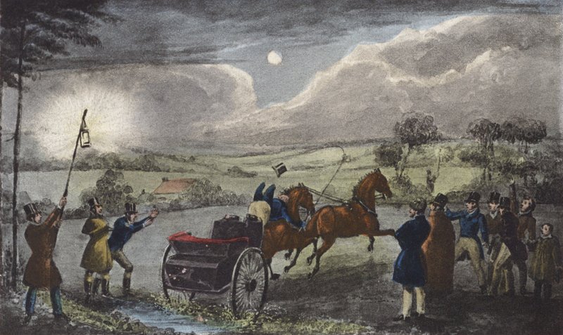 Wie man nach dem Abendessen bequem durch das Land reist von Henry Thomas (after) Alken
