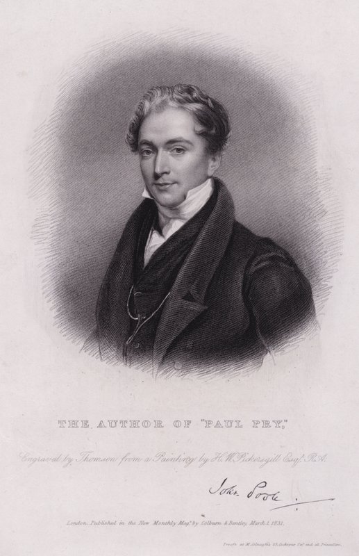 John Poole, englischer Dramatiker, Autor von Paul Pry von Henry William (after) Pickersgill