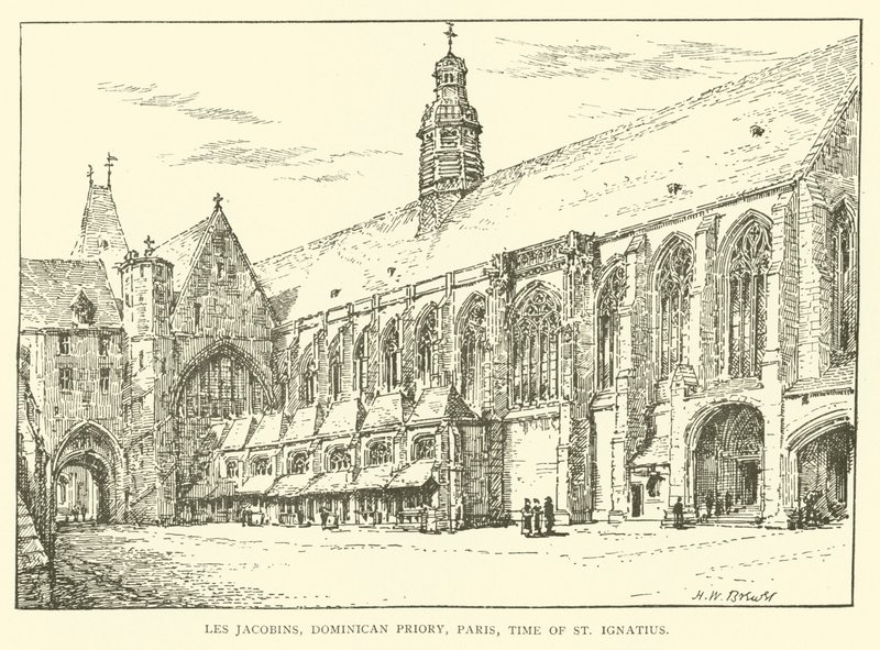 Les Jacobins, Dominikanerkloster, Paris, zur Zeit von St. Ignatius (Gravur) von Henry William Brewer