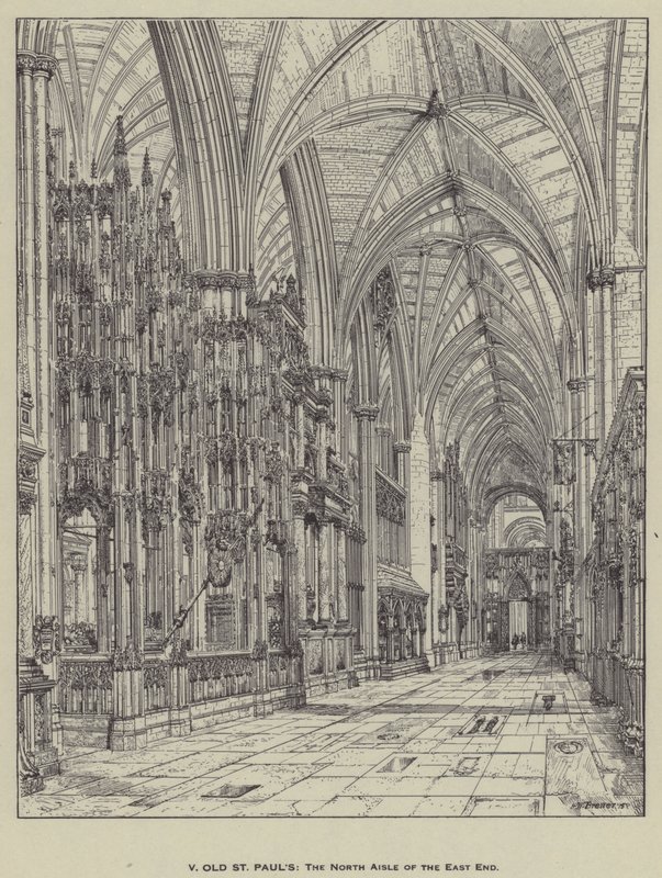 Alte St. Pauls, das Nordschiff des Ostendes von Henry William Brewer