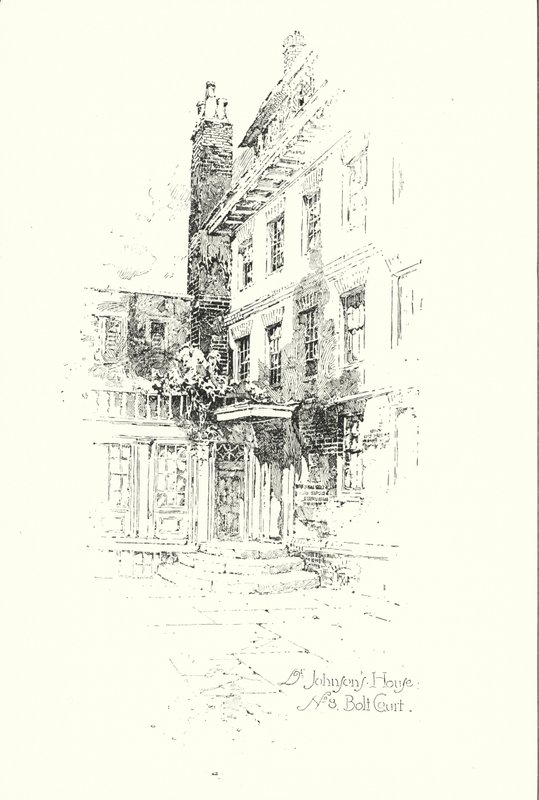 Dr. Johnsons Haus, Nr. 8 Bolt Court, London von Herbert (after) Railton
