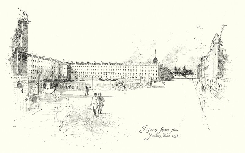 Finsbury Square, von Artillery Place, London von Herbert (after) Railton