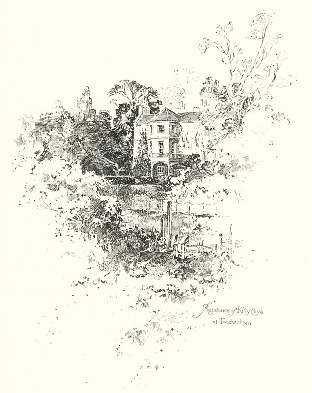 Wohnsitz von Kitty Clive, Twickenham, London von Herbert (after) Railton