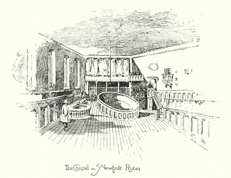 Die Kapelle, Newgate-Gefängnis, London von Herbert (after) Railton