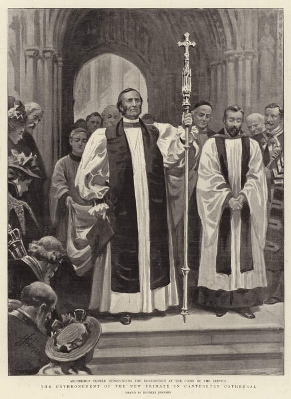 Die Inthronisation des neuen Primas in der Kathedrale von Canterbury von Herbert Johnson