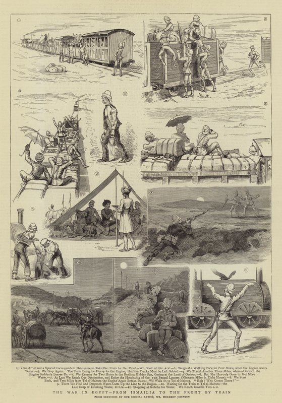 Der Krieg in Ägypten, von Ismailia zur Front mit dem Zug von Herbert Johnson