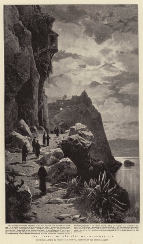 Das Kloster von Mar Saba am Heiligabend von Hermann David Salomon Corrodi