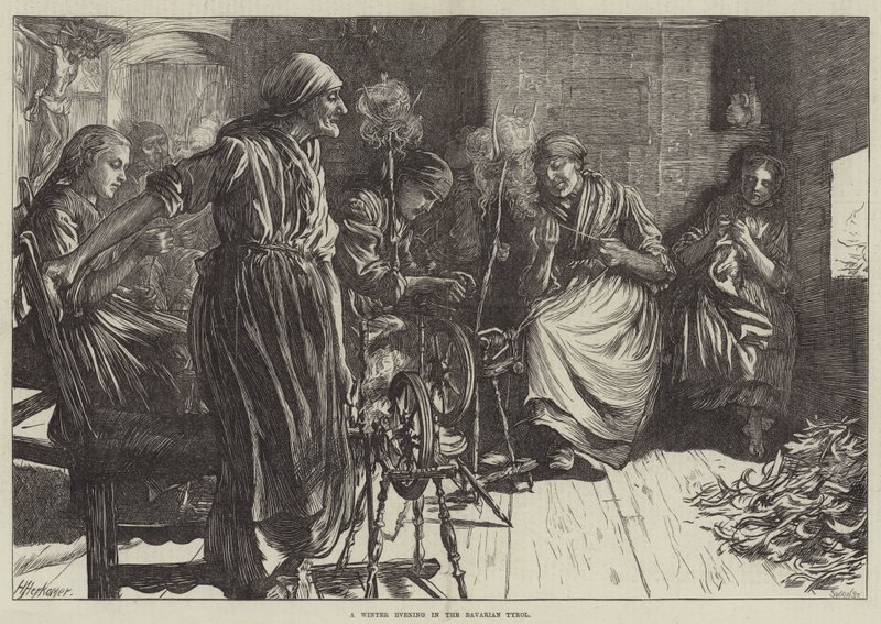 Ein Winterabend in Tirol von Herman Gustave Herkomer