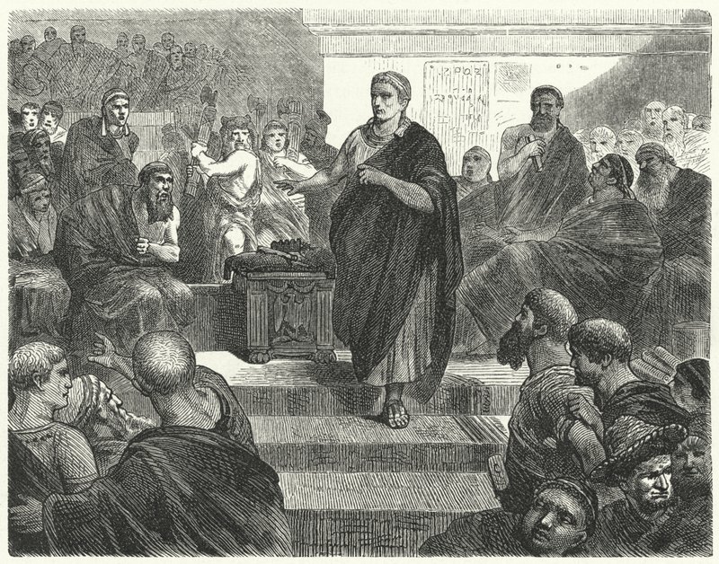 Sulla tritt als Diktator von Rom zurück, 81 v. Chr. von Hermann Vogel