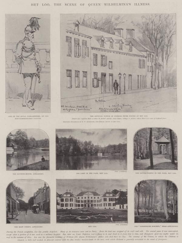 Het Loo, die Szene von Königin Wilhelminas Krankheit von Hermanus Willem Koekkoek