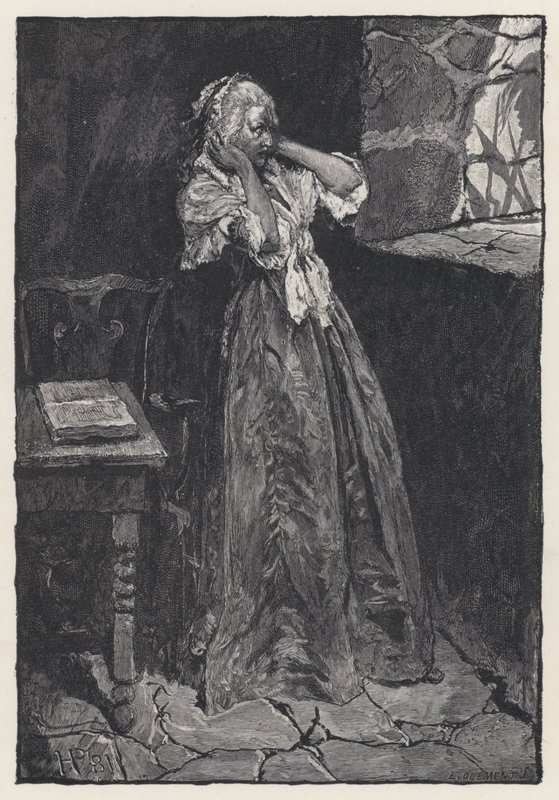 Marie Antoinette im Gefängnis im Turm des Tempels von Howard (after) Pyle