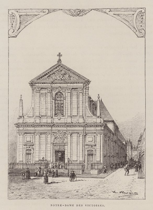 Notre-Dame Des Victoires (Gravur) von Hubert Clerget
